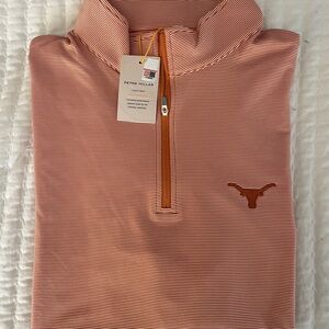 Peter Millar Perth Stripe Pullover Texas Longhorns $185 Medium M NWT